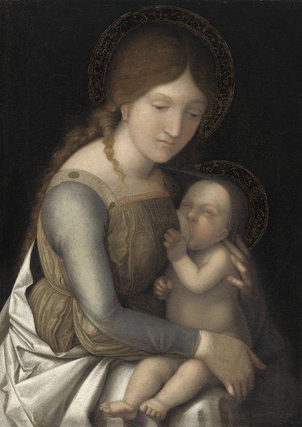 Madonna and Child  by Andrea Mantegna - Hand-Painted Oil Painting Reproduction