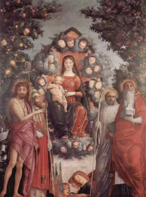 Madonna with Saints by Andrea Mantegna - Oil Painting Reproduction