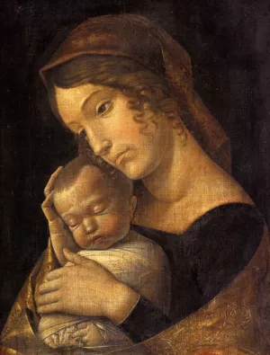 Madonna with Sleeping Child Oil painting by Andrea Mantegna