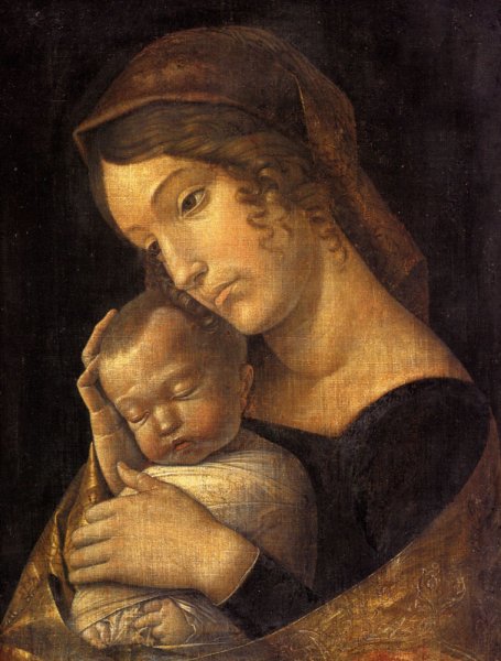 Main Product Photo of Madonna with Sleeping Child Painting by Andrea Mantegna
