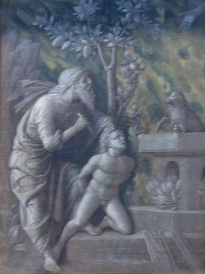 Offering of Isaac by Andrea Mantegna - Oil Painting Reproduction