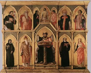 San Luca Altarpiece painting by Andrea Mantegna