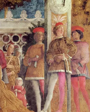 The Court of Mantua Detail by Andrea Mantegna Oil Painting