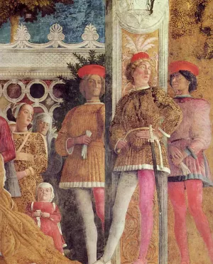 The Court of Mantua Detail Oil painting by Andrea Mantegna