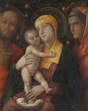 The Holy Family with Saint Mary Magdalen by Andrea Mantegna Oil Painting