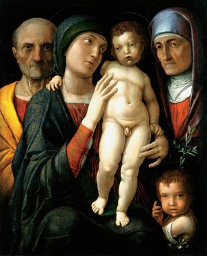 The Holy Family by Andrea Mantegna Oil Painting