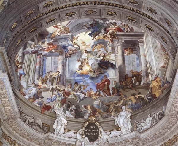 Allegory of the Jesuits' Missionary Work (detail) by Andrea Pozzo - Hand-Painted Oil Painting Reproduction