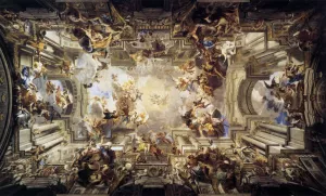 Allegory of the Jesuits' Missionary Work by Andrea Pozzo - Oil Painting Reproduction
