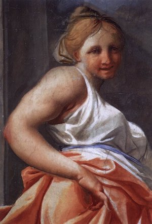Hercules Choking Juno's Snakes (detail) by Andrea Pozzo Oil Painting