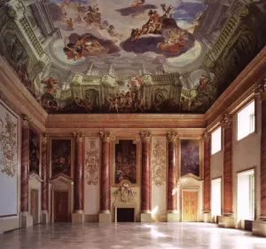 View of the Hercules Hall painting by Andrea Pozzo