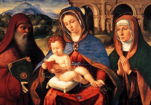 Madonna Baglioni by Andrea Previtali - Hand-Painted Oil Painting Reproduction