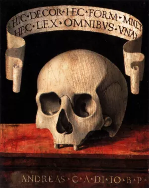 Memento Mori Verso by Andrea Previtali - Oil Painting Reproduction