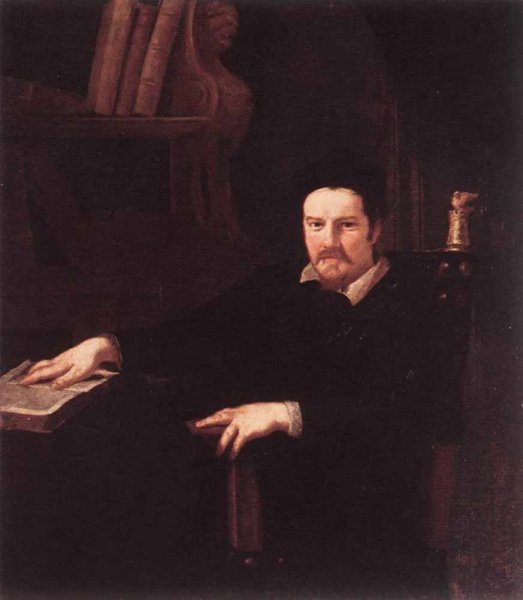 Portrait of Monsignor Clemente Merlini by Andrea Sacchi - Hand-Painted Oil Painting Reproduction