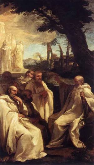 The Vision of St Romuald painting by Andrea Sacchi