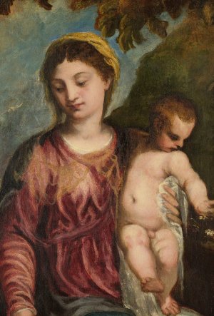 Madonna And Child by Andrea Schiavone Oil Painting