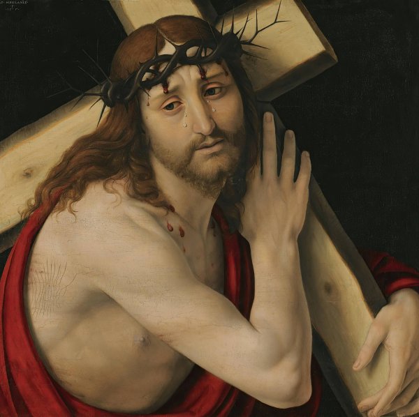 Christ Carrying The Cross  by Andrea Solario - Hand-Painted Oil Painting Reproduction