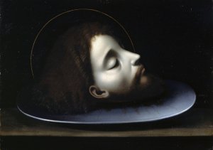 The Head of Saint John the Baptist by Andrea Solario Oil Painting