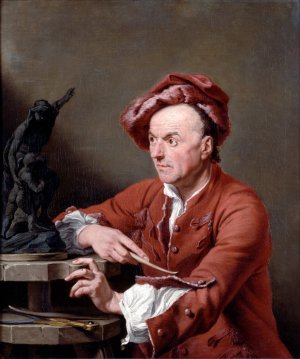 Louis Francois Roubiliac by Andrea Soldi Oil Painting