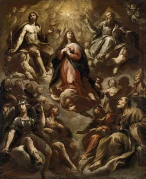Assumption of the Virgin by Andrea Vaccaro - Oil Painting Reproduction