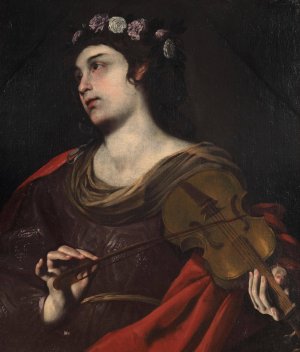 Saint Cecilia by Andrea Vaccaro Oil Painting