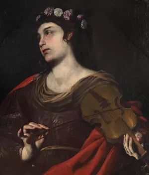 Saint Cecilia by Andrea Vaccaro Oil Painting