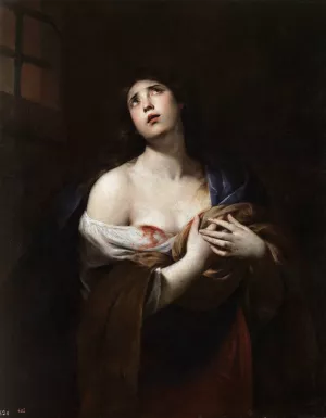 St. Agata by Andrea Vaccaro Oil Painting