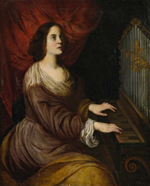 Main Product Photo of St. Cecilia Painting by Andrea Vaccaro