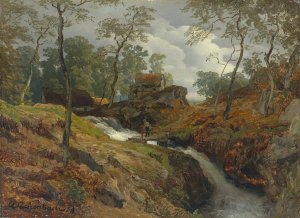 Am Wildbach by Andreas Achenbach Oil Painting
