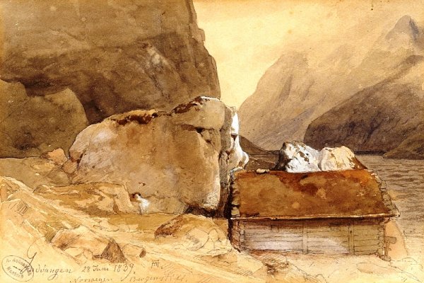 Main Product Photo of Gudvangen Painting by Andreas Achenbach