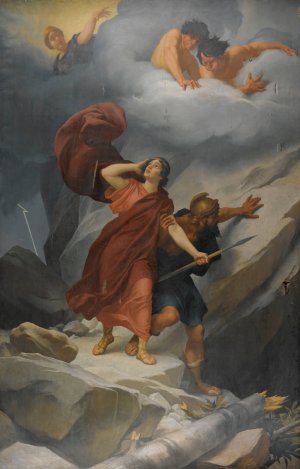 Dido Und Aeneas by Andreas Groll Oil Painting