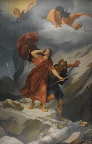 Dido Und Aeneas by Andreas Groll Oil Painting