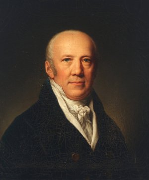 Portraet af konferensrad, overpraesident Michael Lange by Andreas Herman Hunaeus Oil Painting