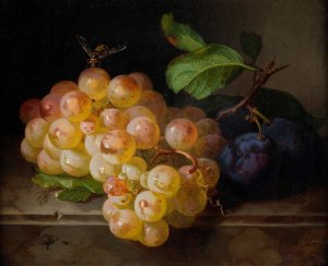Fruchtestillleben Mit Biene by Andreas Lach Oil Painting