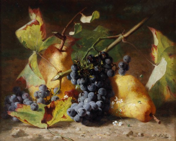 Fruchtestillleben by Andreas Lach - Hand-Painted Oil Painting Reproduction