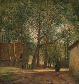 Farmyard by Andreas Schelfhout Oil Painting