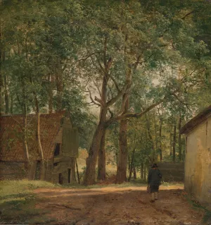 Farmyard by Andreas Schelfhout Oil Painting