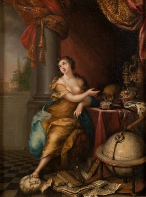 Allegory on the Vanity of Life by Andreas Von Behn Oil Painting