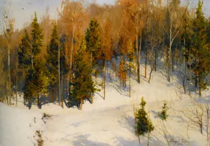Winter Sun by Andrei Nikolaevich Shilder Oil Painting