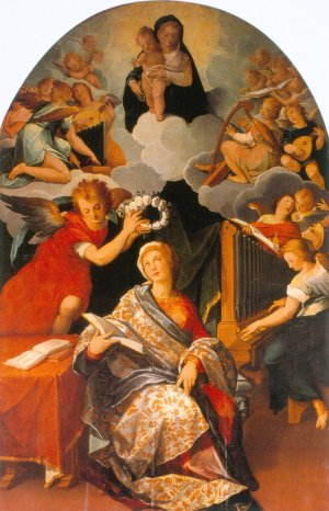 Saint Cecilia by Andres De La Concha Oil Painting