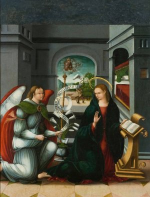 Annunciation by Andres De Melgar Oil Painting
