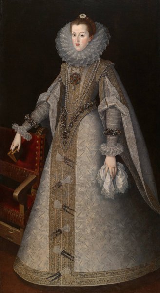 Queen Margaret of Spain  by Andres Lopez Polanco - Hand-Painted Oil Painting Reproduction