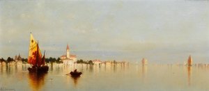 Harbor Scene Oil painting by Andrew Fisher Bunner
