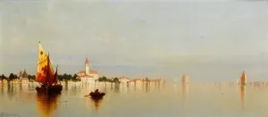 Harbor Scene by Andrew Fisher Bunner Oil Painting