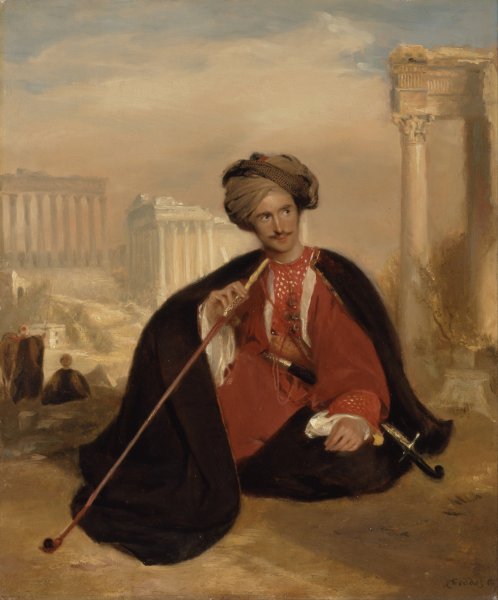 Main Product Photo of Charles Lenox Cumming-Bruce In Turkish Dress Painting by Andrew Geddes