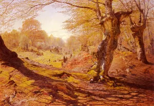 Seasons In The Wood - Spring, The Outskirts Of Burham Wood by Andrew Maccallum - Oil Painting Reproduction