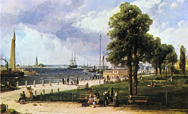 Main Product Photo of New York Harbor and Battery Painting by Andrew W. Melrose