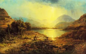 Rest after a Day's Hunt Oil painting by Andrew W. Melrose