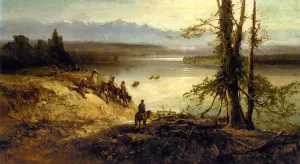Sioux Tribe on the Platte River painting by Andrew W. Melrose
