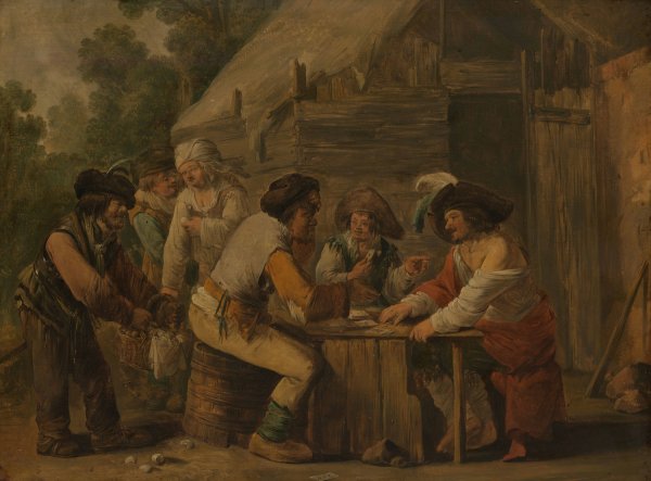 The Card Players  by Andries Both - Hand-Painted Oil Painting Reproduction