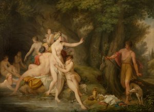 Diana and Actaeon by Andries Cornelis Lens Oil Painting